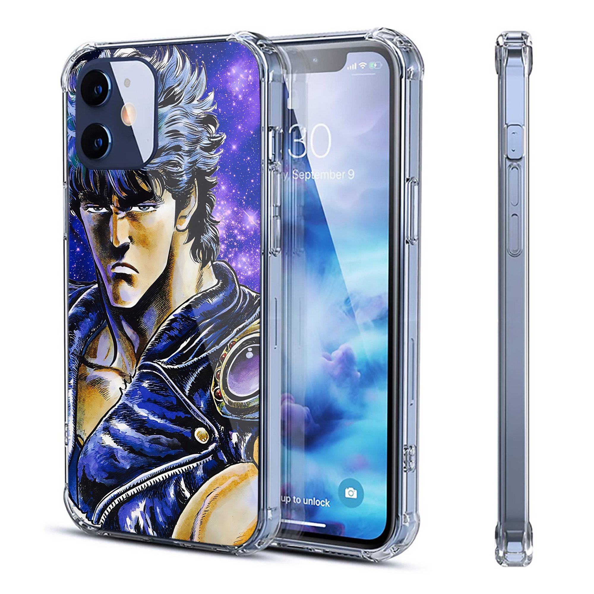 （画像用） 北斗の拳 Fist of the North Star 【iPhone 12シリーズ対応】透明スマホケース（クリアソフトケース）